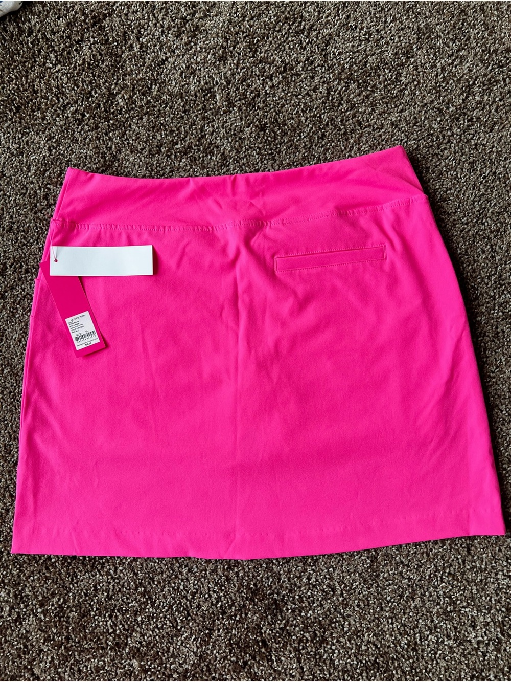 Lilly Pulitzer Luxletic Stretch Shorts - Bright Pink with Gold Logo - Picture 3 of 7